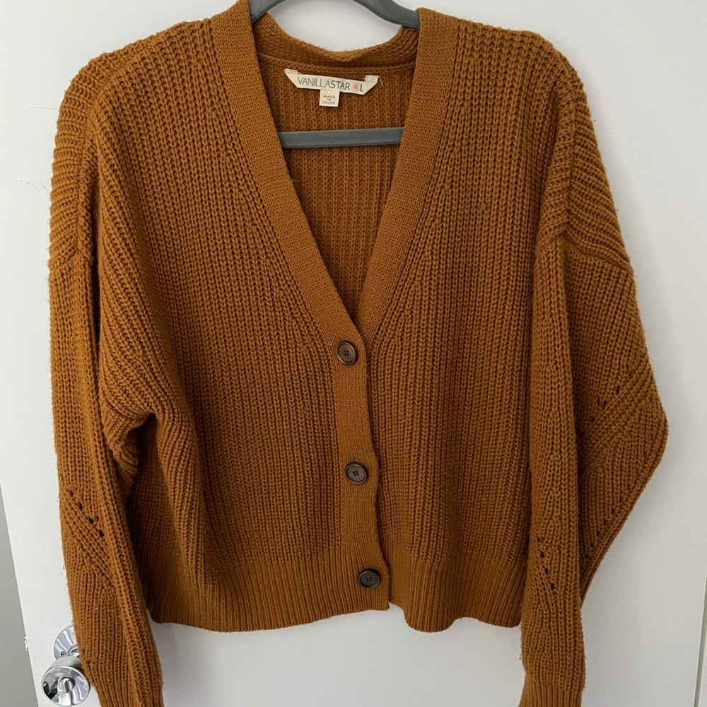 Bronze sweater cardigan